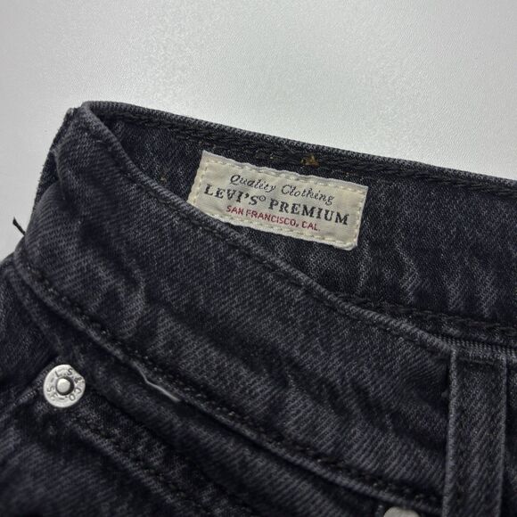 Levis Premium‎ 70s High Rise Flare Denim Jeans Black Women's 30W 32L Boho Y2K - Picture 8 of 13